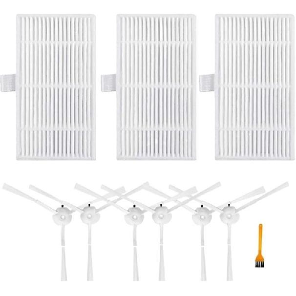 McbeAn Hepa Filter and Side Brush Compatible for Lydsto W2 Mop Cloth Dust Bag Robot Vacuums Spare Part Replacement Garbage Bags Parts Accessories(3)