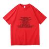 Charli Xcx Music Fashion Film List Tshirt Simple Letter Print Tshirt Unisex Fashion Cotton Casual Short Sleeve Unisex O Neck Top