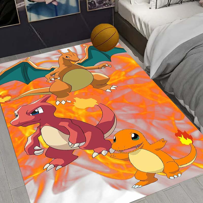 Charizard Charmander Pokemon Living Room Non-Slip Area Rug Soft Carpet for Bedroom Kids Playroom Sofa,Home Decor Doormat Gift-22
