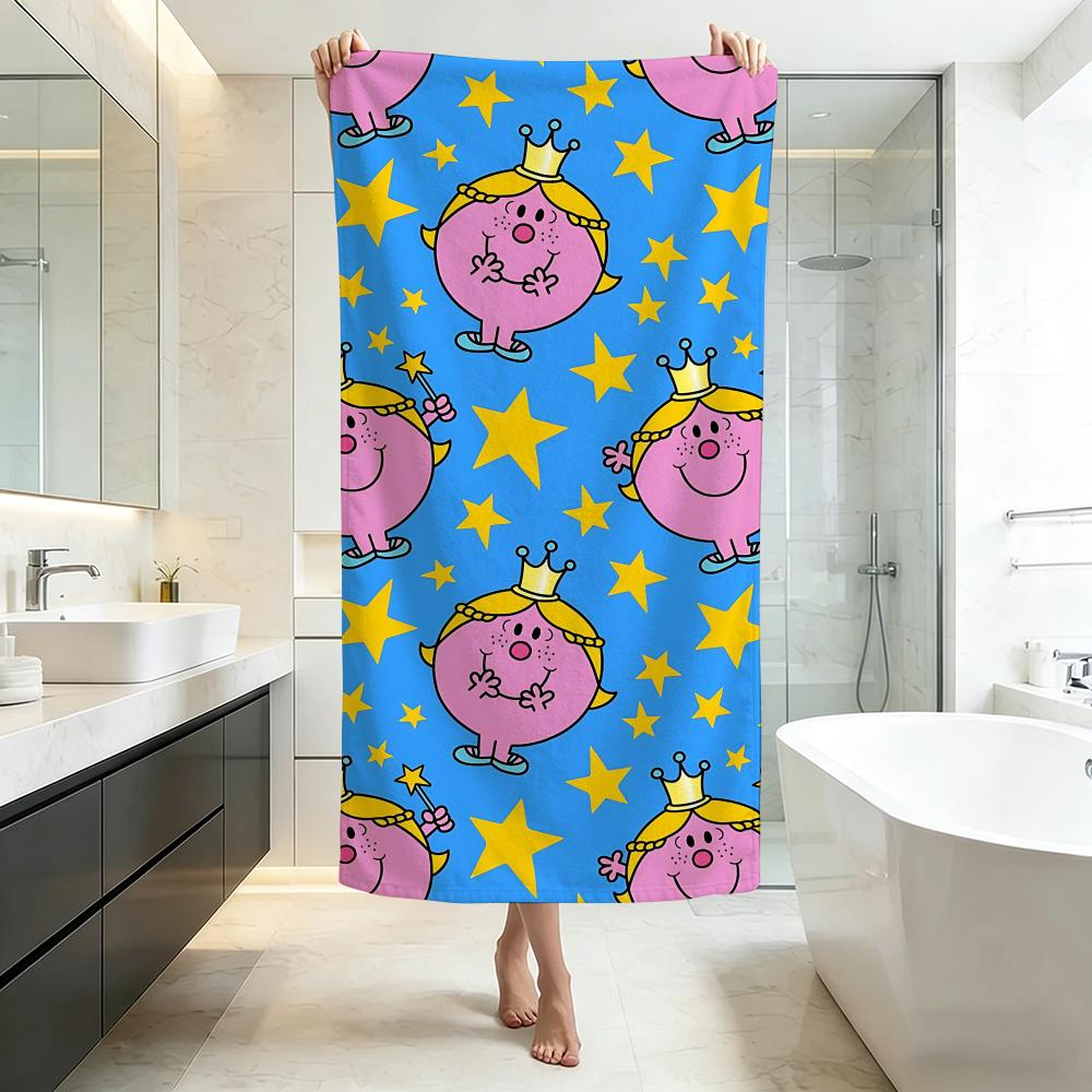 Cute M-Mr. Men Little MissS Towel Five-Star Hotel Quality Eco-Friendly Ultra Soft Thick Towels & Beach Towels