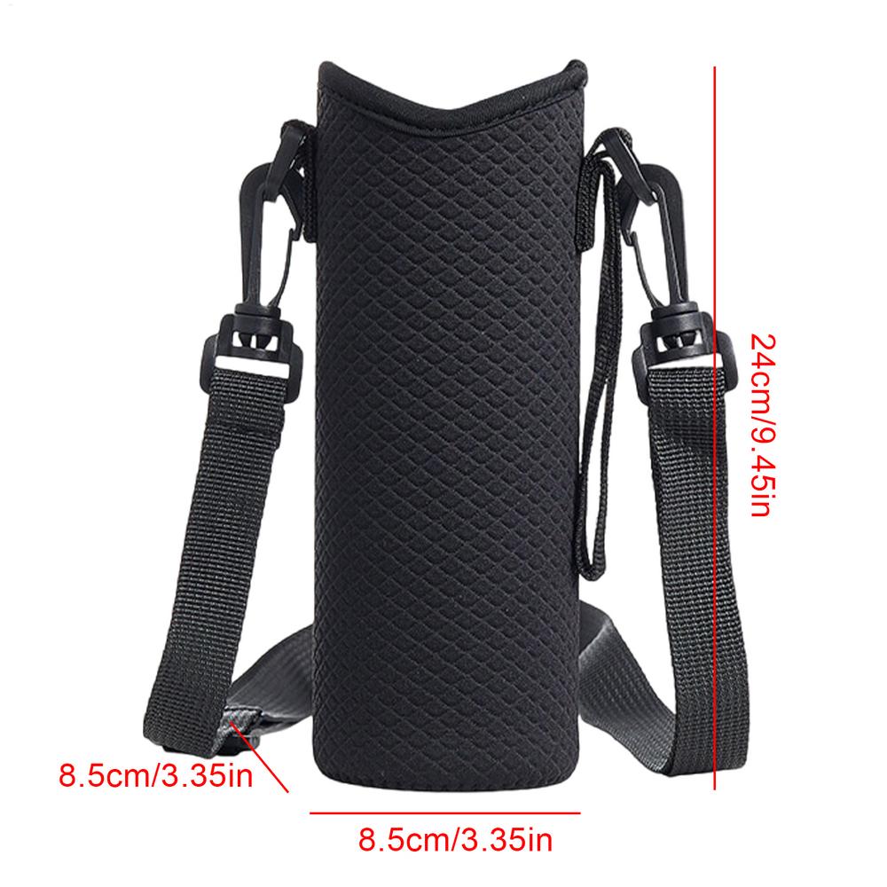 Insulated Water Bottle Holder Bag Portable Sling with Adjustable Strap for Hands-Free Carry, Hiking, Gym, Work, School, Travel