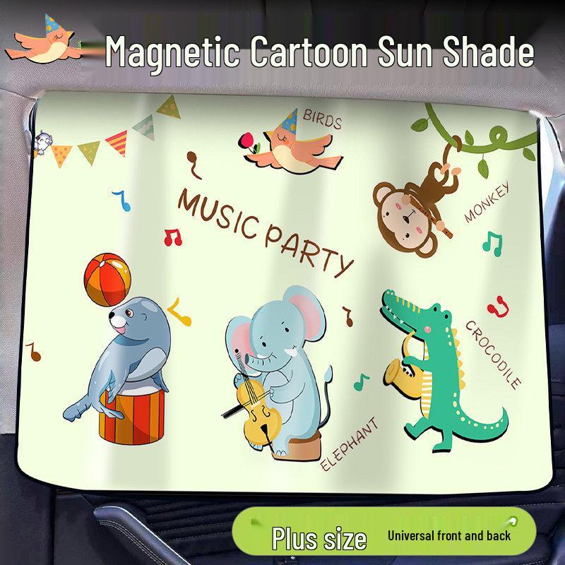 Magnetic Car Window Sun Shade: Children's Heat Insulation, Privacy, Baby Blackout, Retractable Curtain