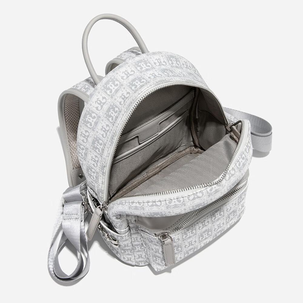Backpack Women 2024 New Texture Printed Backpack Fashion Class Commuting Travel Bag Length 22cm Wide 12cm High 27cm
