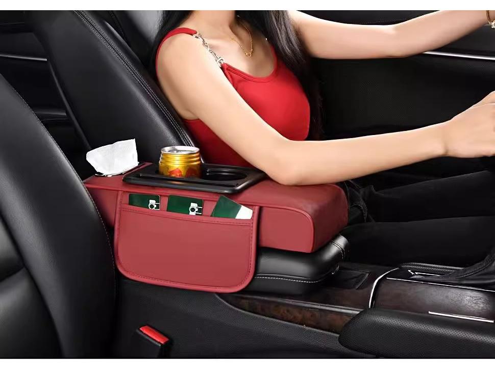 Compact Car Armrest Protective Pad & Tissue Box
