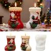 Christmas Stocking Silicone Candle Mold Food Grade Silicone Mould Baking Tool For Epoxy Resin Candle Soap Chocolate