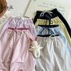 Frühlings-Mädchen Freizeithosen Kinder Lockere Hosen Baby-Mädchen Einfarbige Haremshosen Baumwolle Kleinkind Hosen Kinderkleidung