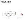 TR90 Fashion Cat Eye Myopia Glasses Outdoor Photochromic Women Anti Blue Light Glasses Prescription Optical Glasses KSVEREN