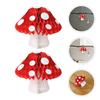 2 Stück Pilz Waben Dekoration Rotes Seidenpapier 20cm Einfach zu montieren Geburtstagsparty Zubehör Feengarten Wunderland Dschungel