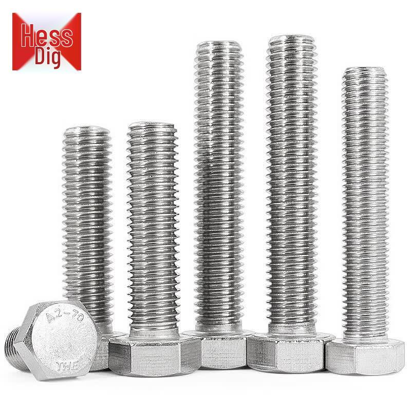 Hesidige JG-646 304 Stainless Steel Full Thread Hex Bolt