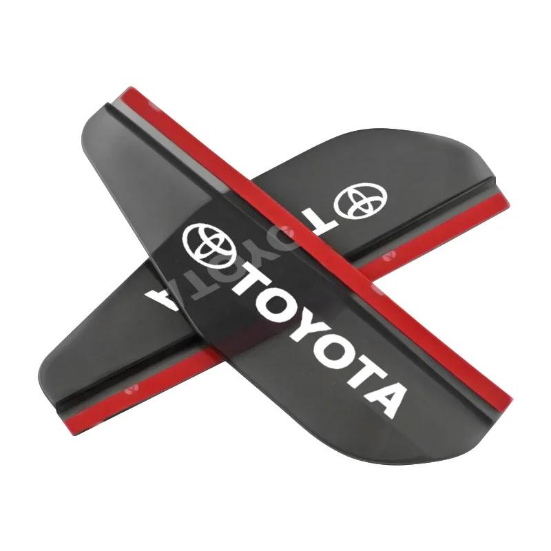 2Pcs Car Rear View Side Mirror Rain Board Eyebrow Sticker For Toyota Yaris Corolla Avensis Aygo Vitz Vios Yaris Mark-X Mirai