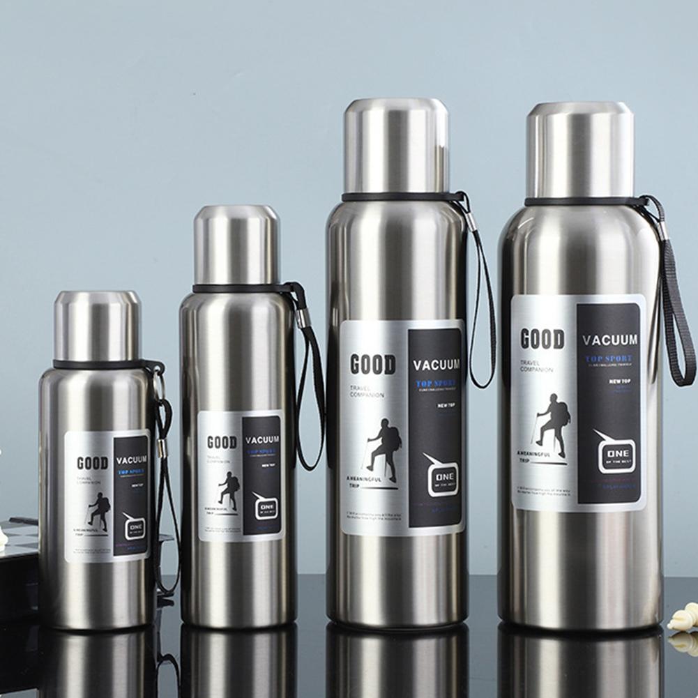 600-2000ml Water Bottle Outdoor Portable Insulation Tumbler Bottle Stainless Steel Tea Coffee Cold and Hot Thermal Thermos
