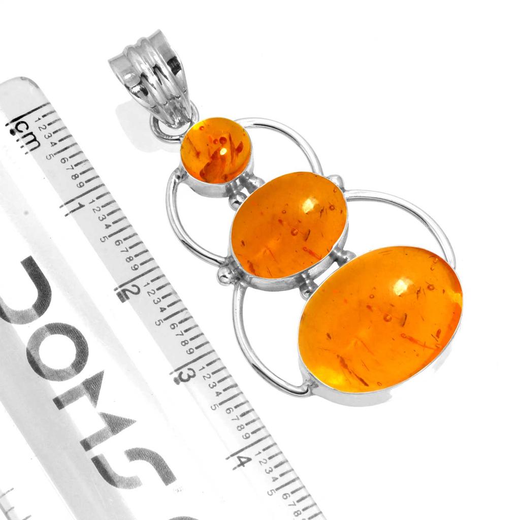 925 Sterling Silver Pendant Women Gemstone Handmade Jewelry Easter Gift Amber Amethyst Black Onyx Carnelian Garnet Quartz Green Onyx Gold Stone