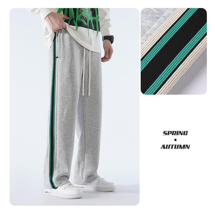Men's Spring Extra-Long Straight-Leg Sweatpants - Trendy, Loose, Casual American-Style