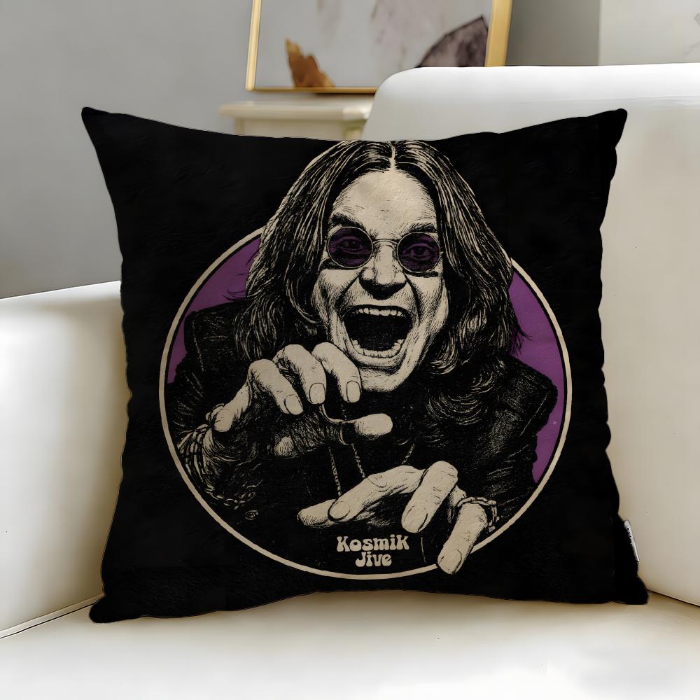 classic singer Ozzy Osbourne Cushion Cover Soft  EasyWash Pillow Case  Versatile for Couch Bed Travel and Office