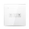 Wi-Fi Smart Curtain Touch Switch Glass Panel Voice Control Compatible with Google Home APP Control Timing Function Smart Share Smart Switch Wall Sock