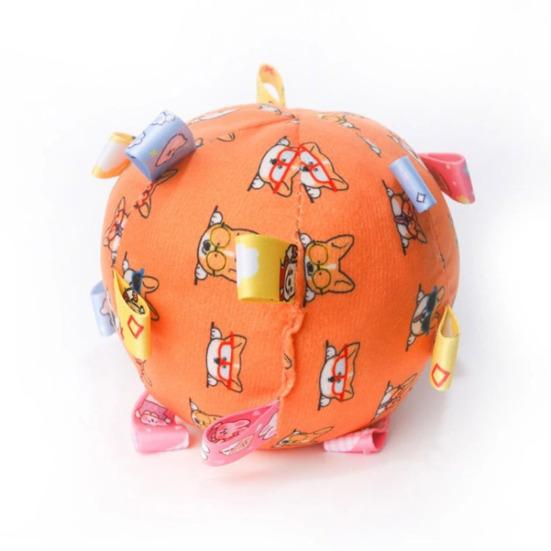 Pet Chew Toy Dot Printing Colorful Webbing Highly Elastic Bite-Resistant Cotton Filling Built-in Bell Noise Making Dog Toy