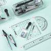 8 Piece Math Geometry Kit Sets Student Supplies Includes Rulers,protractor,for Drafting And Drawings