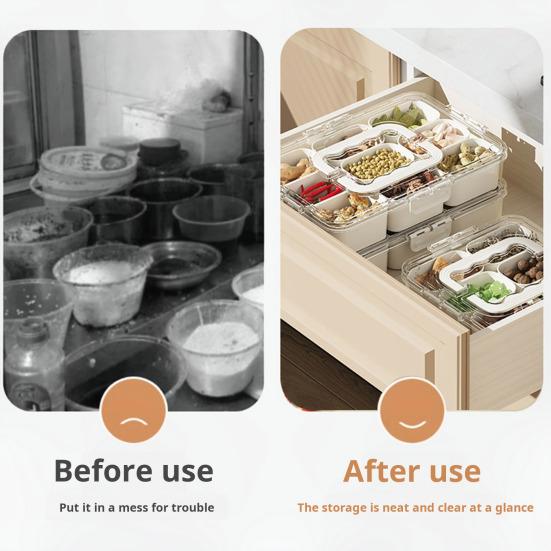 Snack Box Container with Multiple Compartments BPA Free Transparent Lid Design