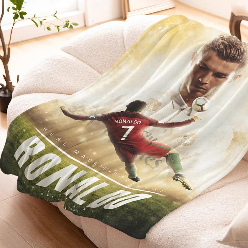 Sofa Blankets for Winter Cristiano Ronaldo Warm Knee Bed Fleece Custom Camping Fluffy Soft Blankets Microfiber Bedding King Size