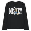 Disney Unisex Adult Kick Mickey Mouse Football Long-Sleeved T-Shirt