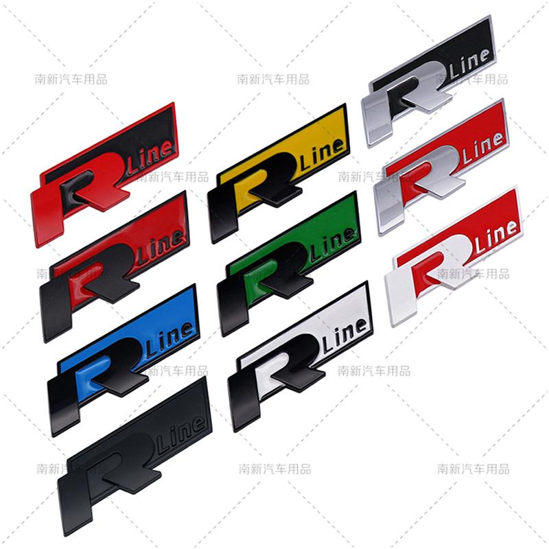 2026 Hot For VOLKSWAGEN VW 3D Metal R Line Logo Rline Badge Car Front Grille Emblem Stickers for Volkswage Polo Passat B5 B7 Gol