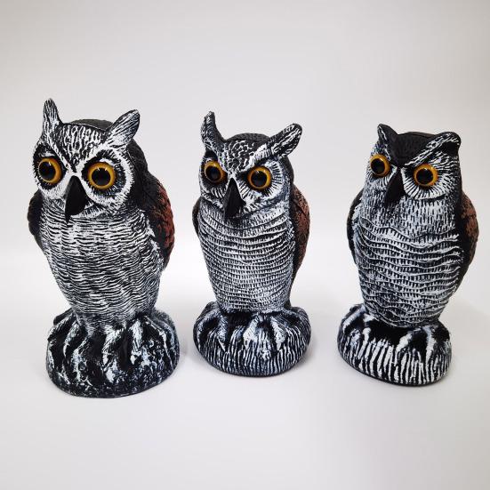 Orchard Owl Scarecrows Garden Decoration Creative Shape Realistic Looking Bird Repellent Owl Statue Ornament