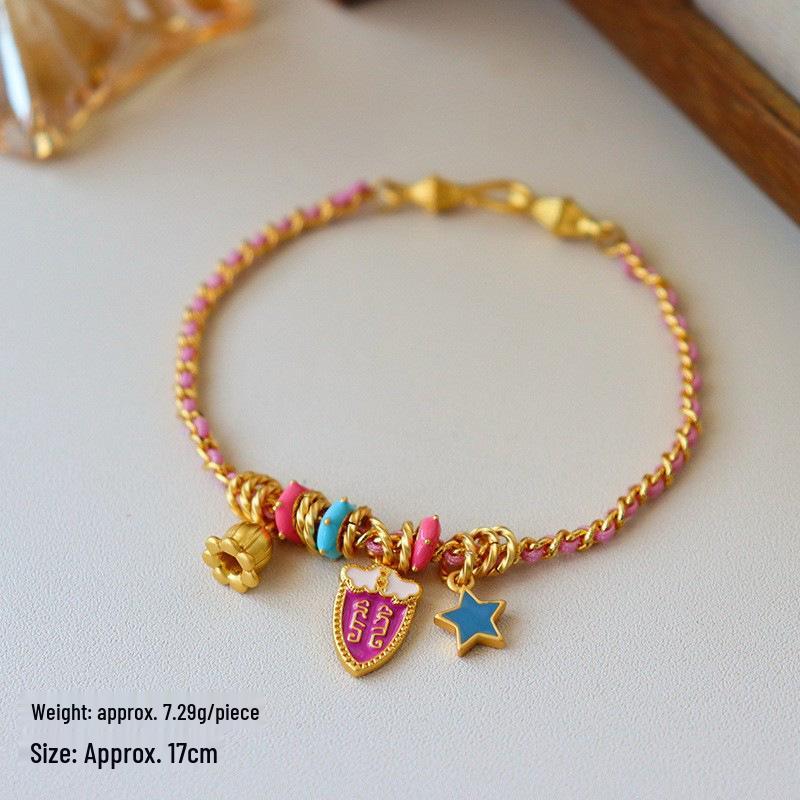 Retro Exquisite Butterfly Bracelet: Colorful Drip Oil Design, Light Luxury, High-End Fashion, Versatile Niche Temperament Jewelry.