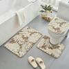 Nuovo Tappetino da Pavimento Peluche Bagno Spugna Assorbente Acqua Set 3 Pezzi Set Tappeto WC Tappetino per Piedi Bagno