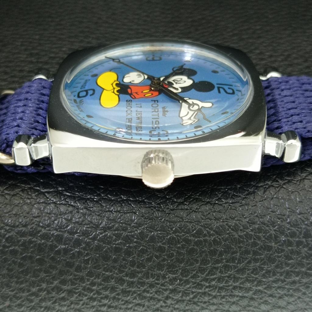 HAND-WINDING SWISS MENS REFURBISHED VINTAGE BLUE COLOR DIAL WATCH A707284-1