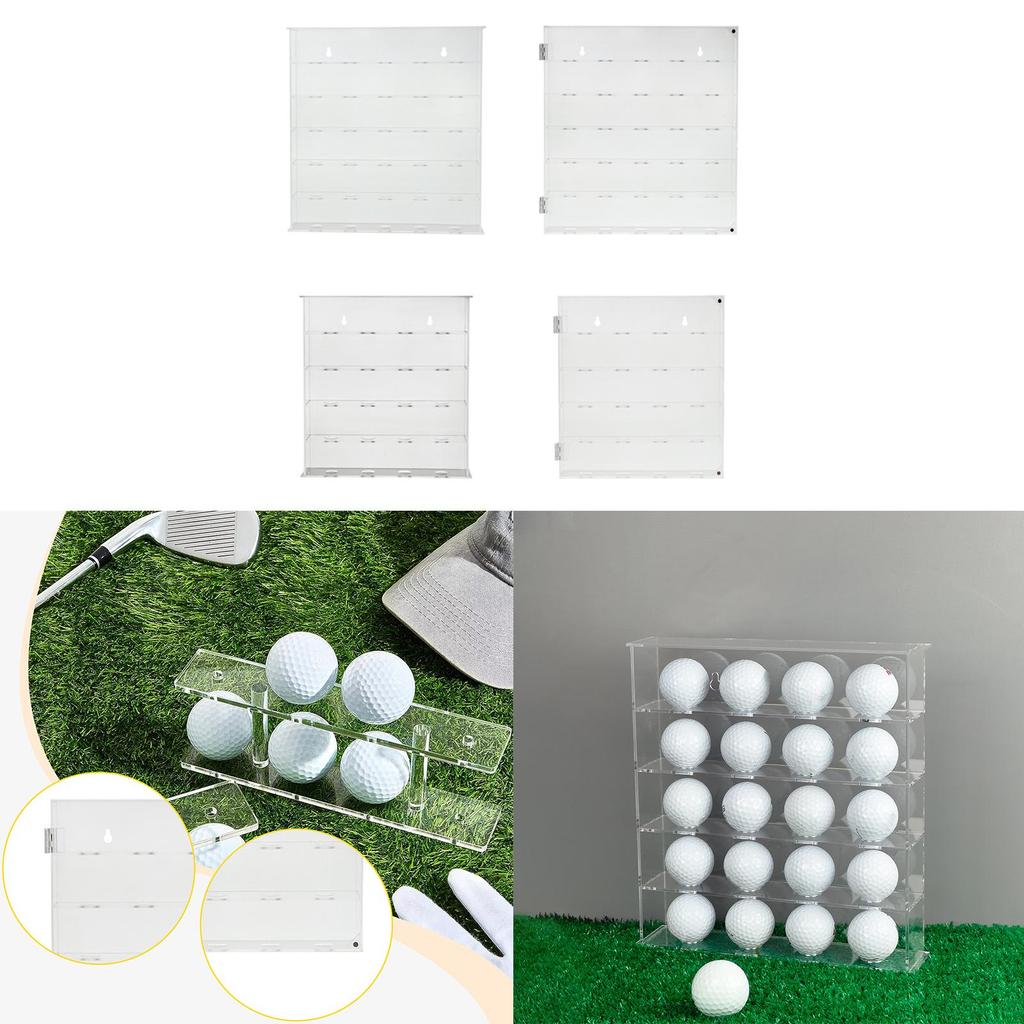 Gabinete Portabolas de Golf Soporte Organizadores Soporte de Exhibición para Palos de Golf Almacenamiento Estante de Exhibición para Bolas de Golf Regalo para Entusiastas del Golf
