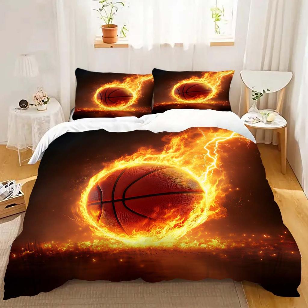 Basketball Bedding Set Duvet Cover Comforter Sets Double Comforte 100% Polyester 3-Piece Set