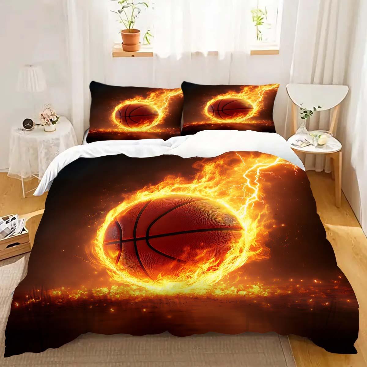 

Basketball Bedding Set Duvet Cover Comforter Sets Double Comforte 100% Polyester 3-Piece Set 135x200m