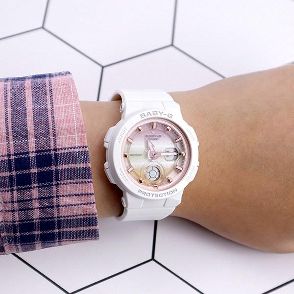 Casio Dámské digitální náramkové hodinky Baby G Lovely White Pink