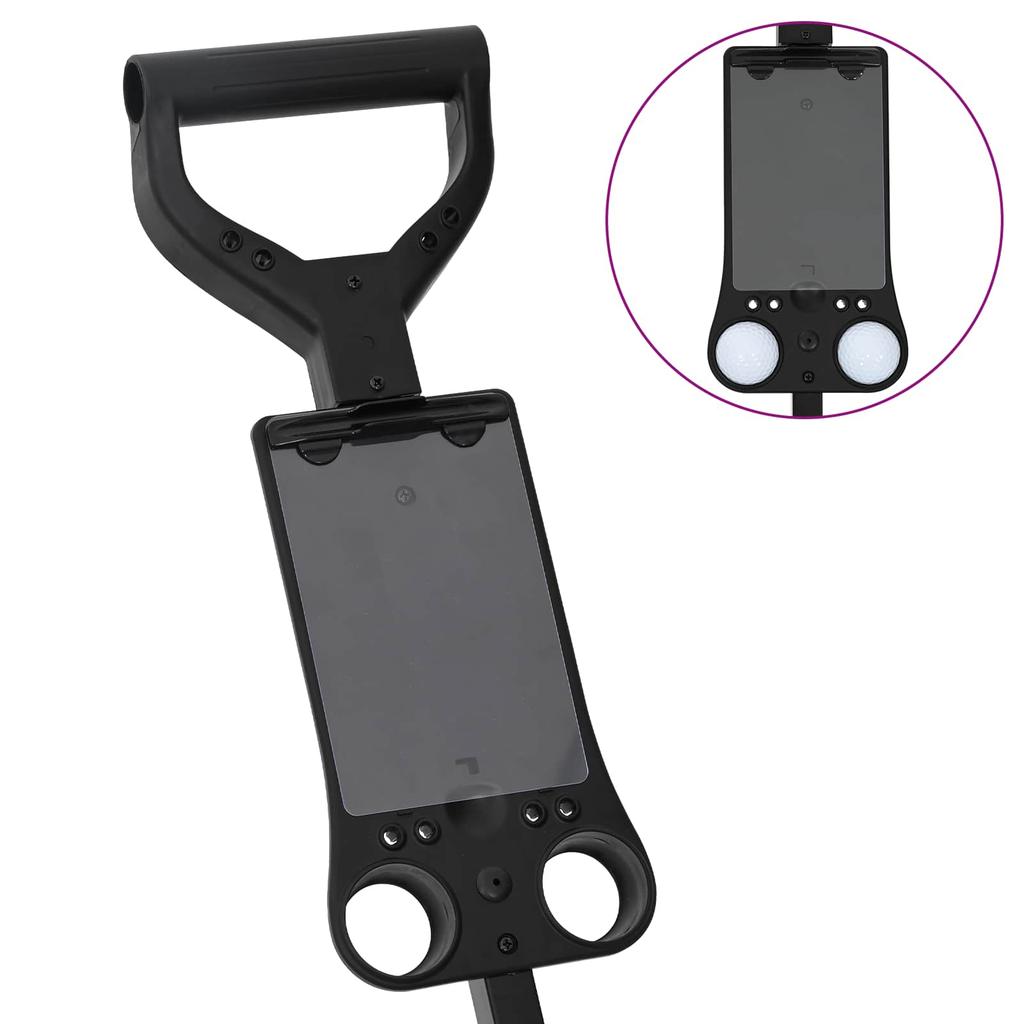 Golf Trolley Black 66 x 65 x 112 cm Iron