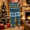 Men's Casual Christmas Print Plush Pajama Pants Sleepwear for Holiday