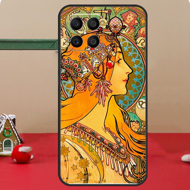 Alphonse Mucha Kunst Hülle Für Honor Magic 7 Lite 6 8 Pro Honor 400 200 70 90 X8c X8b X9a X9b X9c X9d Win RT Hülle