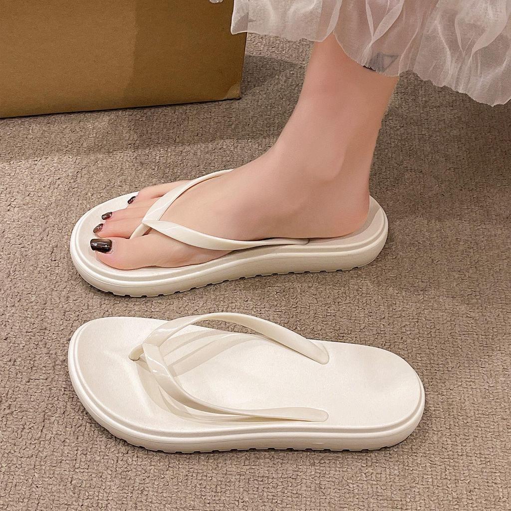 Eva Women’s Non-Slip Summer Flip-Flops - Toe-Post Beach Sandals for Outdoor Wear, Solid Colors, High-End Feel