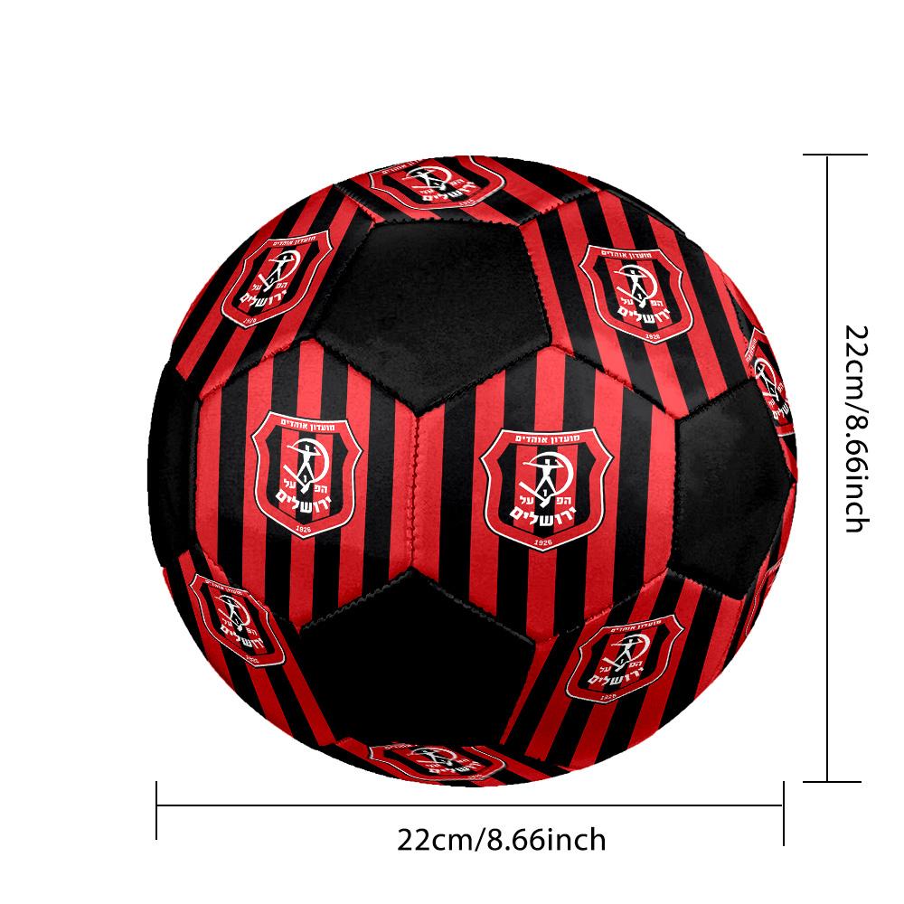 Hapoel Jerusalem Indoor-Fußballball Bunt Alle Altersgruppen Größe 5 Maschinengenäht PVC Wettkampfbereit Langlebig Hoher Rückprall
