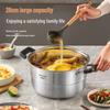 Joyoung 304 Stainless Steel Double-Layer Steamer Pot with High Arch Lid, 28cm