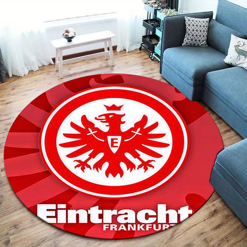 Eintracht Frankfurt Round Area Rug,Carpet Rug for Living Room Bedroom Sofa Playroom Decor,Non-slip Floor Mat