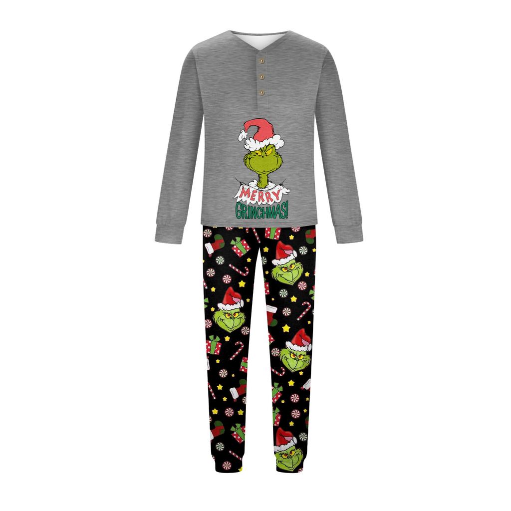 Christmas Prints Family Matching Long Sleeve Tops+Pants Set Family Matching Sets