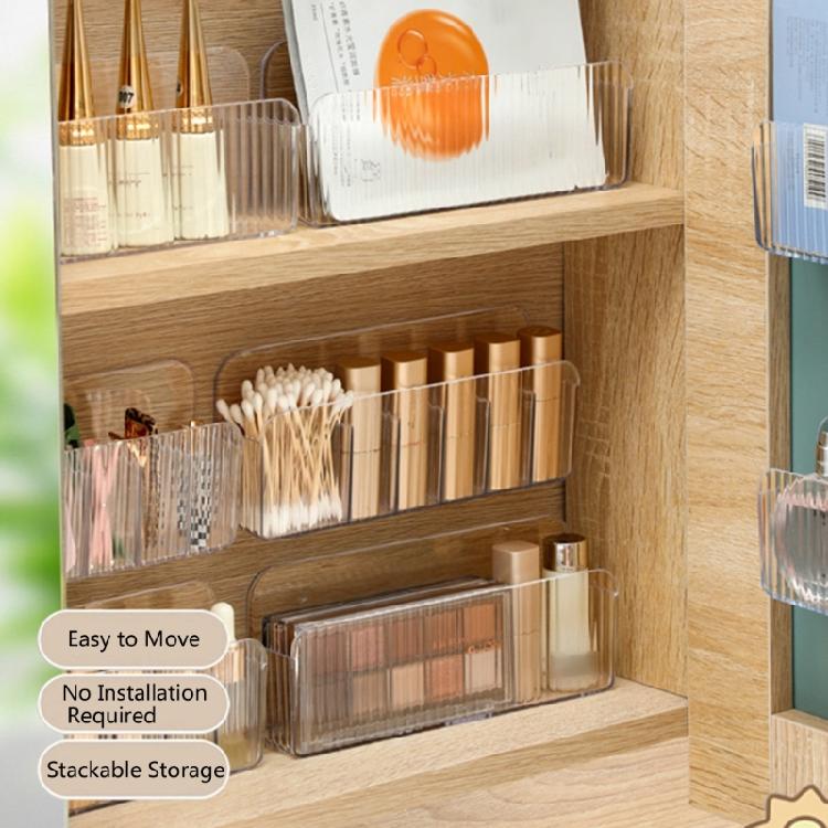 Waterproof Mirror Cabinet Organizer Wall Mounted Bathroom Storage Plastic Shelf For Cosmetics Space Efficient