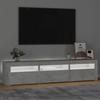 Mueble de TV con Luces LED Gris Hormigón 180 x 35 x 40 cm