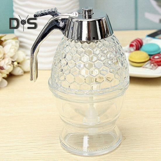 1/2 Stück Honigspender-Vorratsglas mit Ständer, großes Fassungsvermögen, auslaufsicheres Design, BPA-frei, Honigtopf in Wabenform