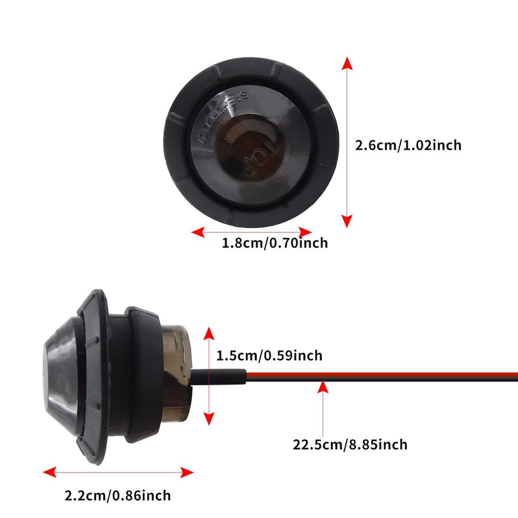 Aoling Marker Lamp for Trucks Blue Side Marker LED 12V