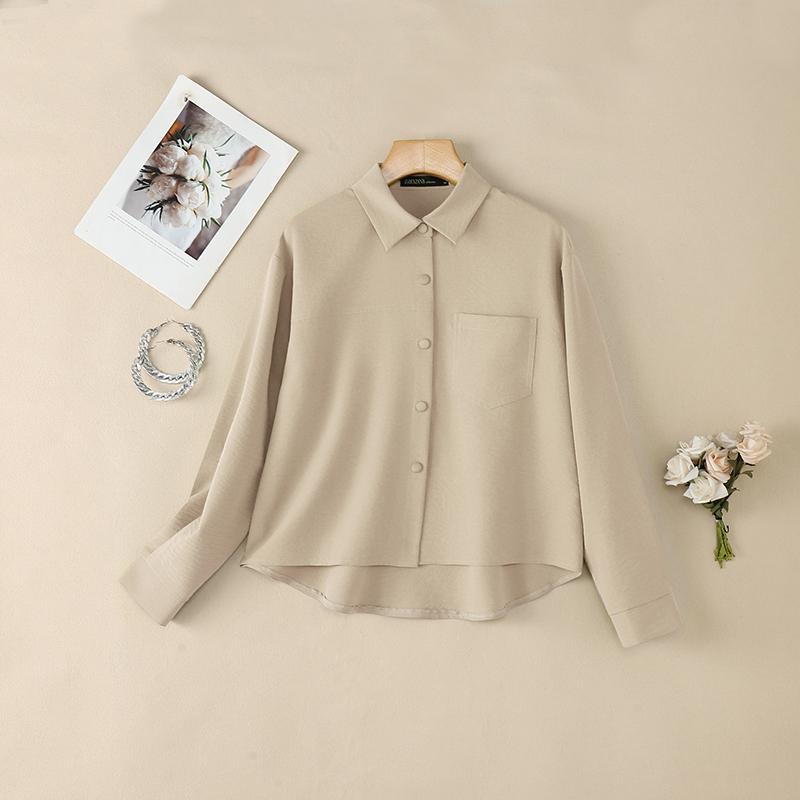 ZANZEA Women Casual Turn Down Collar Long Sleeve Loose Blouse