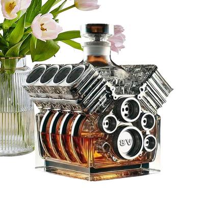 Whiskey Decanter V8 Engines Shape Alcohol Decanter Unique Nteresting Container Wine Dispenser Table Decor Bar Accessories