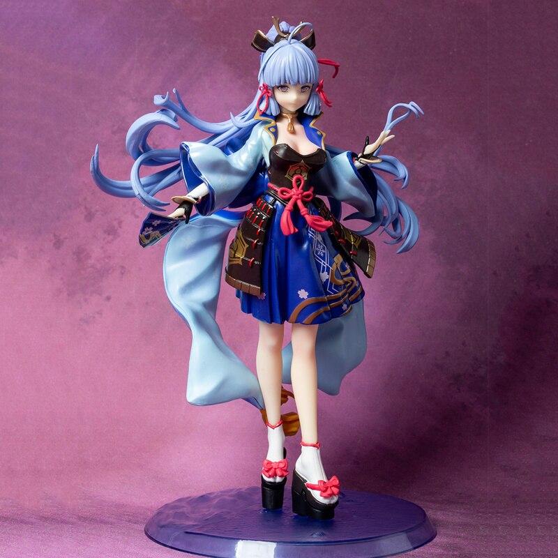 Genshin Impact Kamisato Ayaka Anime Figure Gk Action Figures Statue Figurine Model Doll Pvc Decoration Collection Gift Toys 25cm