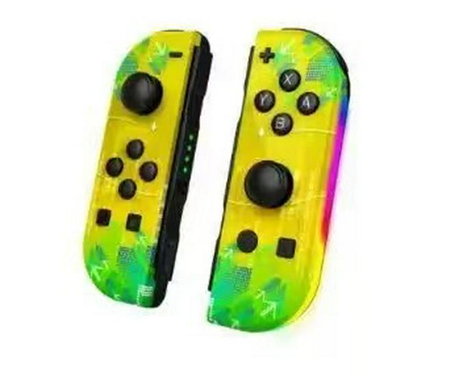 Joycon-style RGB Wireless Bluetooth Game Controller with Switchable Left and Right Small Handles for NS.