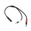 1 4 Inch Stereo Splitter Y Cable Gold Plated Plug Double Male Shielded 6.35mm Male Plug To Dual 6.35mm Female Jack Cable